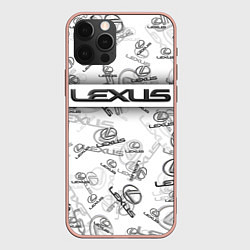 Чехол iPhone 12 Pro Max LEXUS BIG EMBLEMA PATTERN