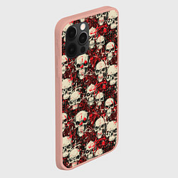 Чехол для iPhone 12 Pro Max Кровавые Черепа Skulls, цвет: 3D-светло-розовый — фото 2