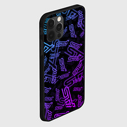Чехол для iPhone 12 Pro Max STI NEON PATTERN, цвет: 3D-черный — фото 2
