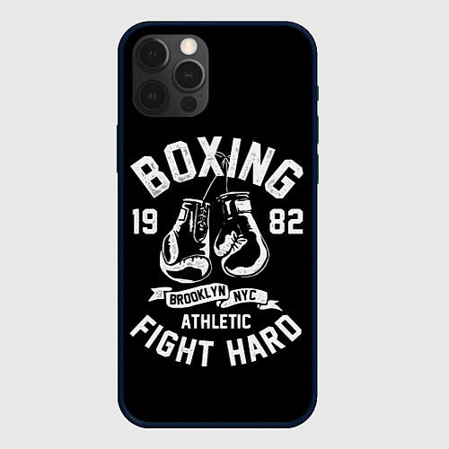 Чехол iPhone 12 Pro Max БОКС, БОКСЕРСКИЕ ПЕРЧАТКИ BOXING / 3D-Черный – фото 1