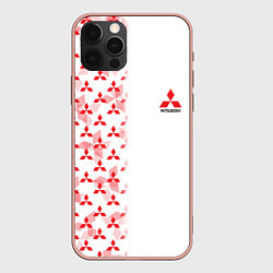 Чехол iPhone 12 Pro Max Mitsubishi Mini logo Half pattern