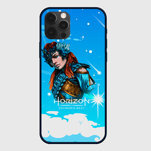 Чехол iPhone 12 Pro Max Horizon Forbidden West Art / 3D-Черный – фото 1