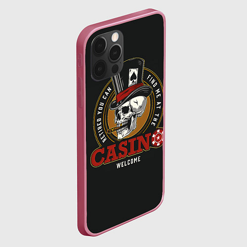 Чехол iPhone 12 Pro Max CASINO - Казино / 3D-Малиновый – фото 2