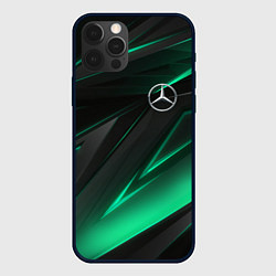 Чехол iPhone 12 Pro Max MERCEDES-BENZ AMG NEON STRIPES PETRONAS