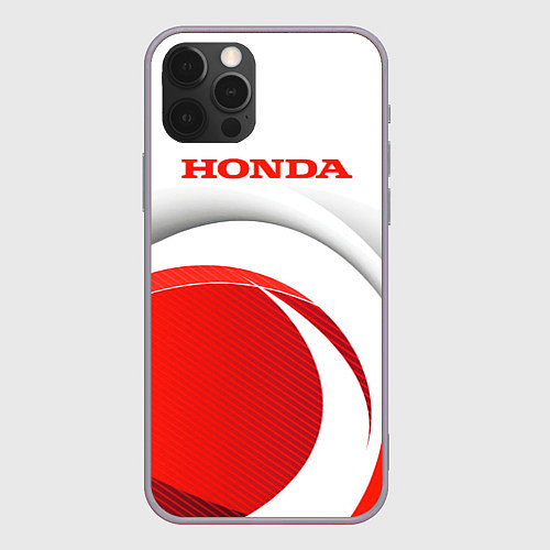 Чехол iPhone 12 Pro Max Хонда HONDA / 3D-Серый – фото 1