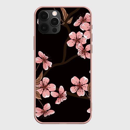 Чехол iPhone 12 Pro Max Начало весны / 3D-Светло-розовый – фото 1