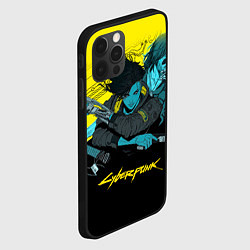 Чехол для iPhone 12 Pro Max Ви и Джонни Cyberpunk 2077 Vi johnny, цвет: 3D-черный — фото 2