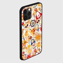 Чехол для iPhone 12 Pro Max Масленица Паттерн, цвет: 3D-черный — фото 2