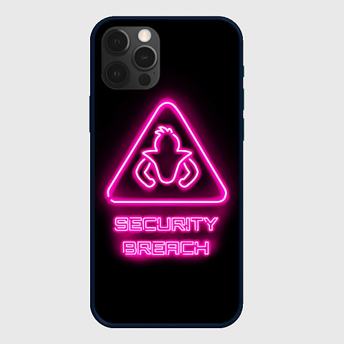 Чехол iPhone 12 Pro Max Five Nights at Freddys: Security Breach лого / 3D-Черный – фото 1