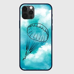 Чехол iPhone 12 Pro Max Парашютист в облаках