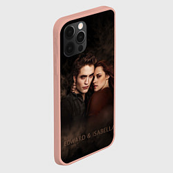 Чехол для iPhone 12 Pro Max Эдвард & Белла, цвет: 3D-светло-розовый — фото 2