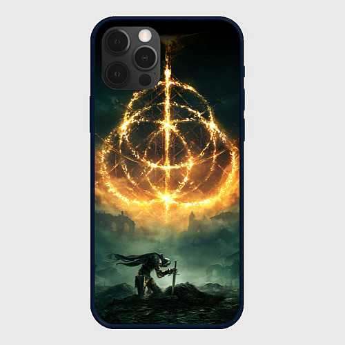 Чехол iPhone 12 Pro Max ELDEN RING - ВОИН / 3D-Черный – фото 1