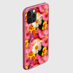 Чехол для iPhone 12 Pro Max Дачные садовые цветы, цвет: 3D-малиновый — фото 2