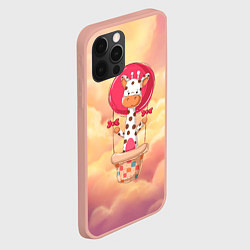 Чехол для iPhone 12 Pro Max Жираф на воздушном шаре, цвет: 3D-светло-розовый — фото 2