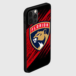 Чехол для iPhone 12 Pro Max Florida Panthers, Флорида Пантерз, NHL, цвет: 3D-черный — фото 2