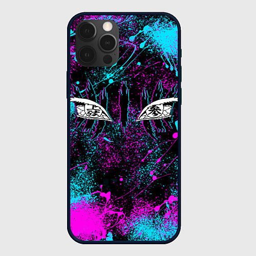 Чехол iPhone 12 Pro Max ГЛАЗА АКАЗЫ ГЛИТЧ / 3D-Черный – фото 1
