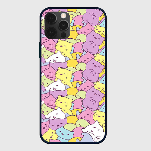 Чехол iPhone 12 Pro Max Cute pattern of seals / 3D-Черный – фото 1