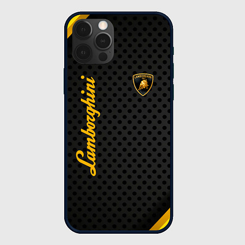 Чехол iPhone 12 Pro Max Ламборджини / 3D-Черный – фото 1