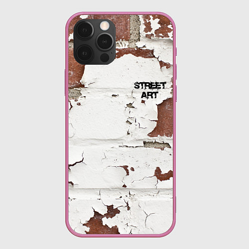 Чехол iPhone 12 Pro Max Street art Wall! / 3D-Малиновый – фото 1