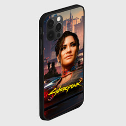 Чехол для iPhone 12 Pro Max Panam Панам Cyberpunk 2077 портрет, цвет: 3D-черный — фото 2