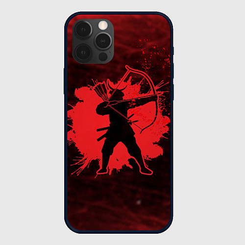 Чехол iPhone 12 Pro Max Лучник Самурай Кровавый Bloody Samurai / 3D-Черный – фото 1