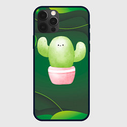 Чехол iPhone 12 Pro Max Зеленый милый кактус
