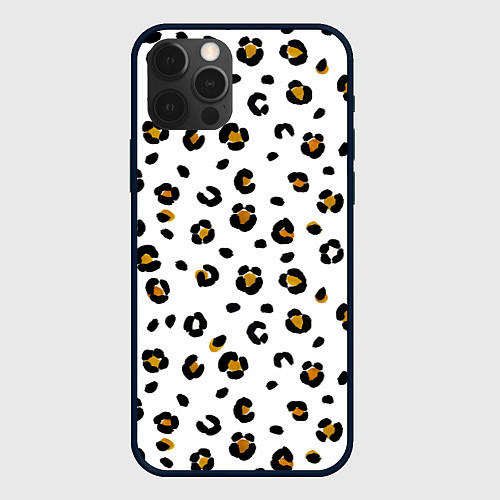 Чехол iPhone 12 Pro Max Пятна леопарда leopard spots / 3D-Черный – фото 1