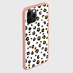 Чехол для iPhone 12 Pro Max Пятна леопарда leopard spots, цвет: 3D-светло-розовый — фото 2