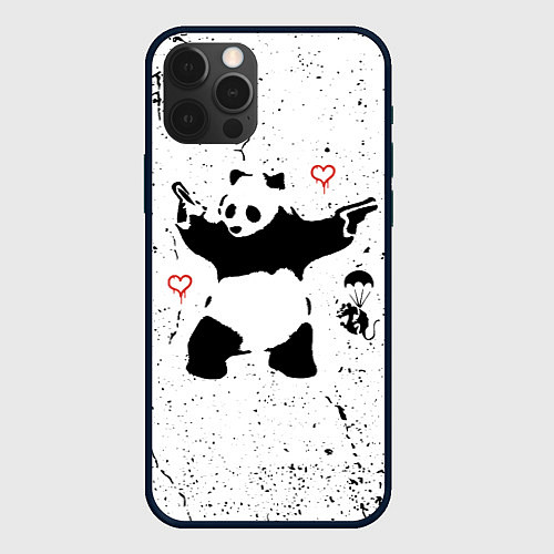 Чехол iPhone 12 Pro Max BANKSY БЭНКСИ панда / 3D-Черный – фото 1