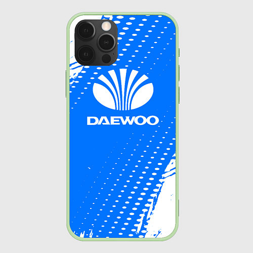 Чехол iPhone 12 Pro Max DAEWOO Autosport / 3D-Салатовый – фото 1