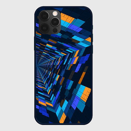 Чехол iPhone 12 Pro Max Geometric pattern Fashion Vanguard / 3D-Черный – фото 1