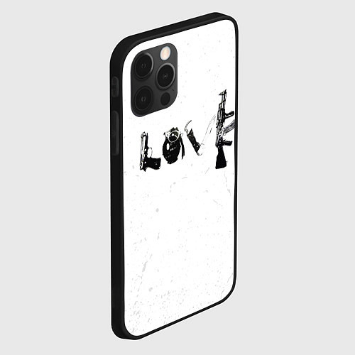 Чехол iPhone 12 Pro Max Banksy Бэнкси LOVE / 3D-Черный – фото 2