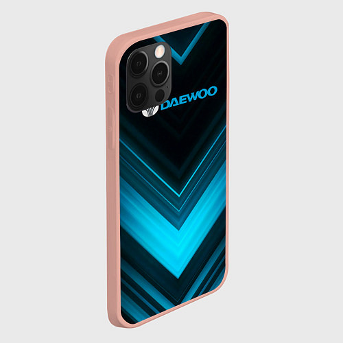 Чехол iPhone 12 Pro Max DAEWOO ДЭУ спорт / 3D-Светло-розовый – фото 2