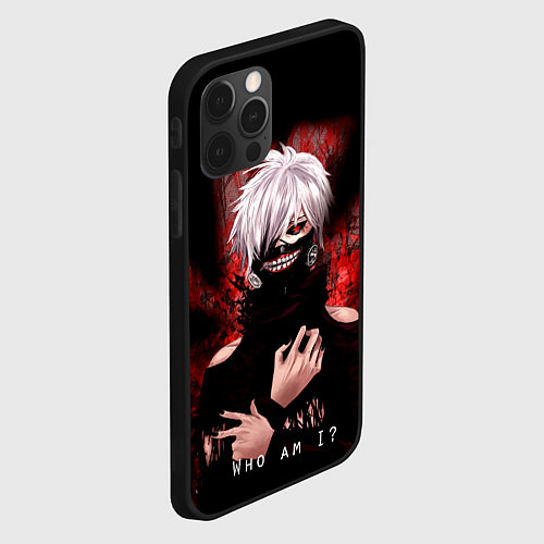 Чехол iPhone 12 Pro Max Tokyo Ghoul Токийский Гуль Who am I / 3D-Черный – фото 2