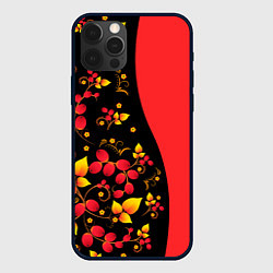Чехол для iPhone 12 Pro Max Хохлома Русская роспись, цвет: 3D-черный