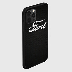 Чехол для iPhone 12 Pro Max Ford форд крбон, цвет: 3D-черный — фото 2