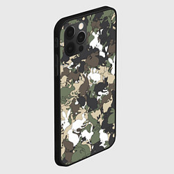 Чехол для iPhone 12 Pro Max Камуфляж с кроликами, цвет: 3D-черный — фото 2