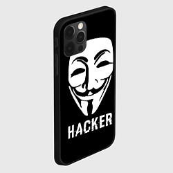 Чехол для iPhone 12 Pro Max HACKER Маска V, цвет: 3D-черный — фото 2