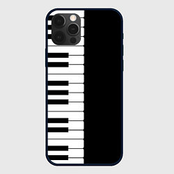 Чехол iPhone 12 Pro Max Черно-Белое Пианино Piano