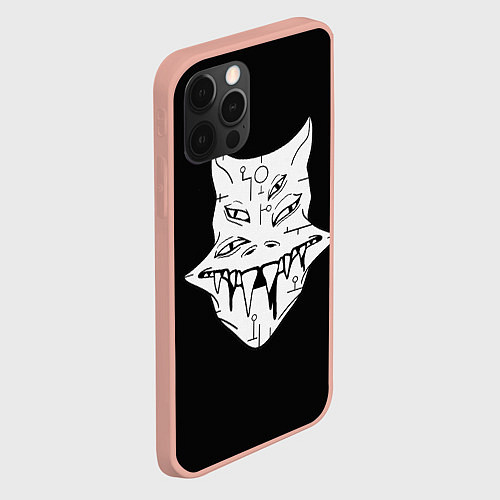 Чехол iPhone 12 Pro Max Четырехглазый пришелец / 3D-Светло-розовый – фото 2