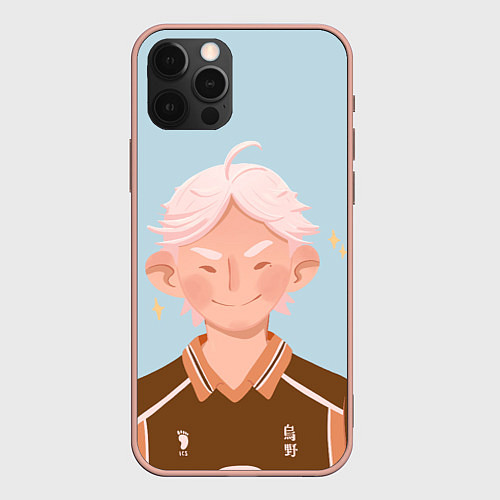 Чехол iPhone 12 Pro Max Милый Коси / 3D-Светло-розовый – фото 1