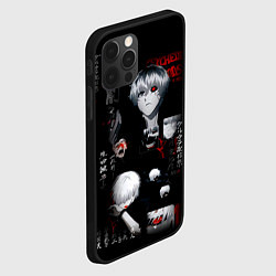 Чехол для iPhone 12 Pro Max Токийский Гуль Иероглифы Tokyo Ghoul, цвет: 3D-черный — фото 2