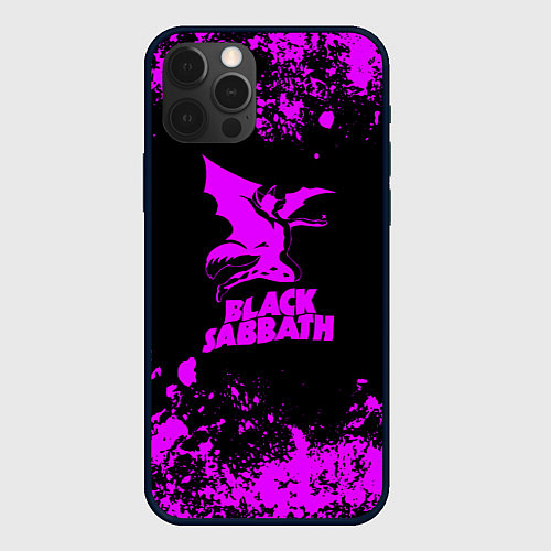 Чехол iPhone 12 Pro Max Black Sabbath metal / 3D-Черный – фото 1