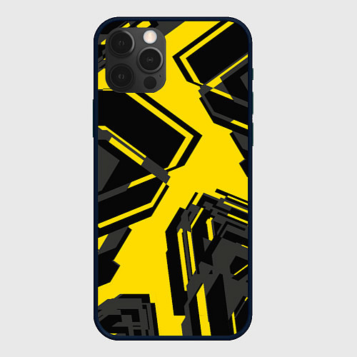 Чехол iPhone 12 Pro Max Абстракция Город / 3D-Черный – фото 1