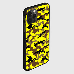 Чехол для iPhone 12 Pro Max Камуфляж Жёлто-Коричневый, цвет: 3D-черный — фото 2