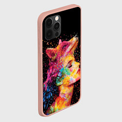 Чехол для iPhone 12 Pro Max Девушка -лиса, цвет: 3D-светло-розовый — фото 2