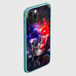 Чехол для iPhone 12 Pro Max Vanguard neon skull Fashion pattern, цвет: 3D-мятный — фото 2