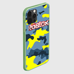 Чехол для iPhone 12 Pro Max Roblox Камуфляж Жёлто-Голубой, цвет: 3D-салатовый — фото 2