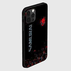 Чехол для iPhone 12 Pro Max Cyberpunk 2077 samurai Паттерн, цвет: 3D-черный — фото 2