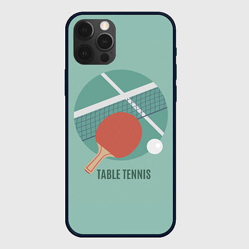 Чехол iPhone 12 Pro Max TABLE TENNIS Теннис / 3D-Черный – фото 1